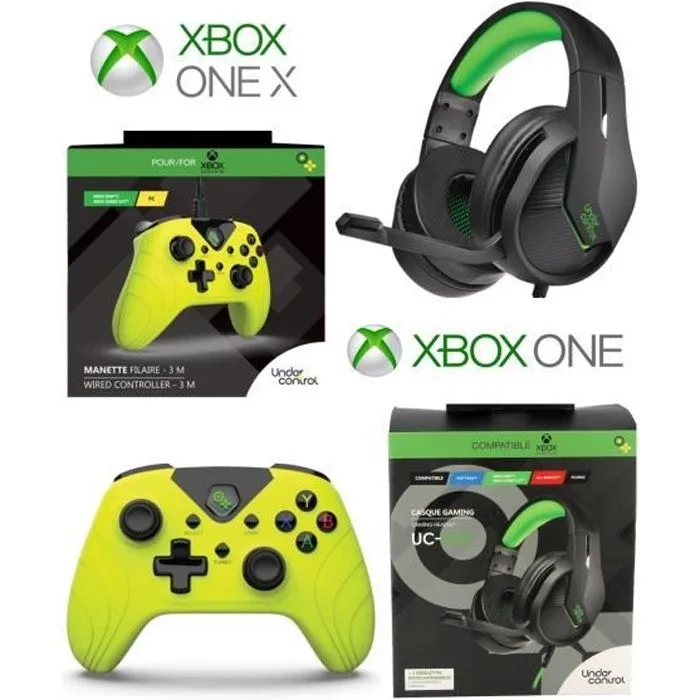 Under Control Pro UC40 Vert Casque Gaming Filaire Xbox