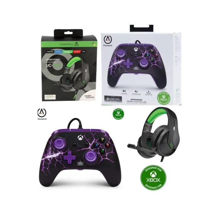 Under Control UC40 Casque Gaming Filaire Vert Xbox/PC
