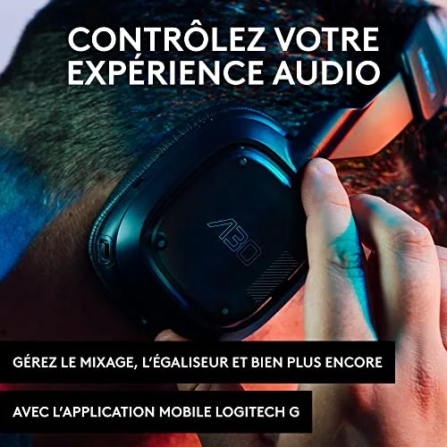 Casque gamer - Sans fil - Logitech G - A30 - Xbox PC MAC Mobile - Bleu marine - vue 6