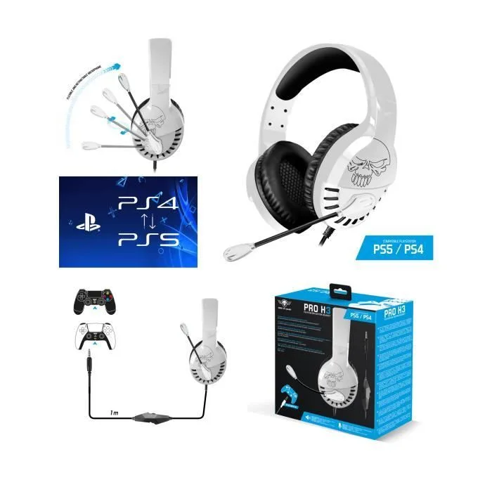 Spirit of Gamer Pro-H3 Casque Gaming Filaire Stéréo 2.0 Multiplateforme