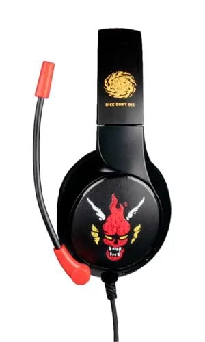 Casque gaming circum-aural - Filaire - Konix - Stranger Things - PC PS5 Switch 2 et Xbox - Microphone - Câble 15 m - vue 2