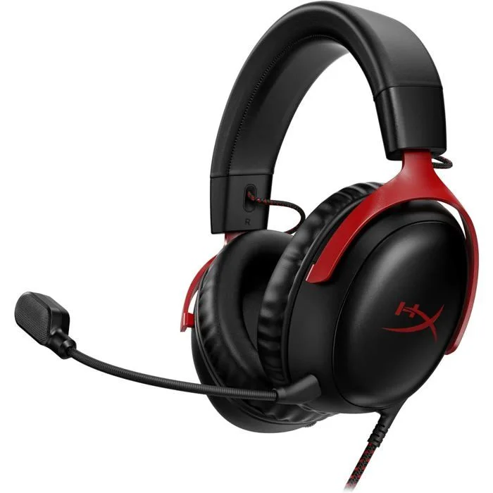 HyperX Cloud III Casque Gaming Filaire Noir DTS Mousse Mémoire