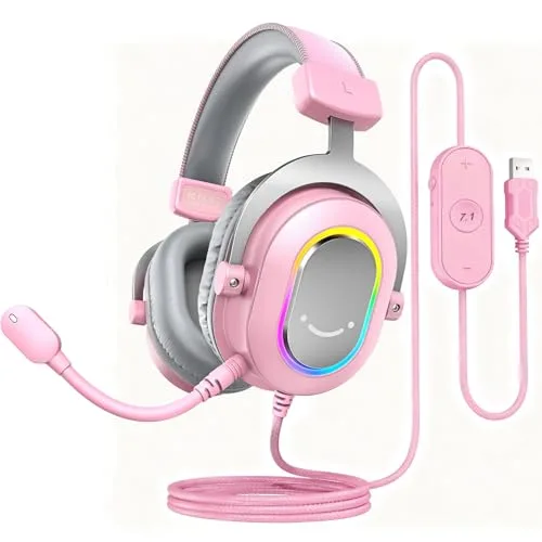 FIFINE AmpliGame H9 Rose Casque Gaming USB 7.1 EQ