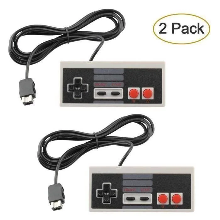 Générique Manette NES Classic Mini 1,8 m (2 pièces)