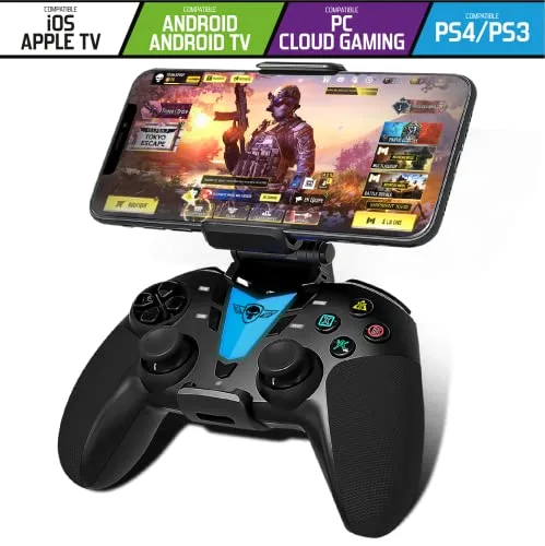 Manette de jeu - Android - Bluetooth - Bouton Programmable - Support Smartphone - Noir - vue 2