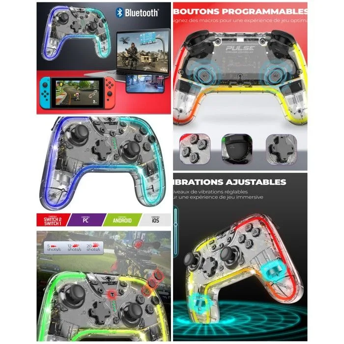 Spirit of Gamer BT PRO GAMING Manette Switch Bluetooth Noir