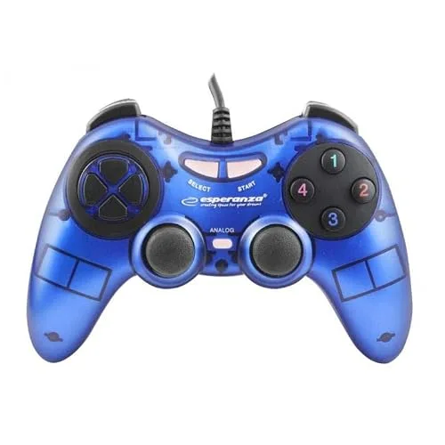 Manette de jeu - ESPERANZA - Esperanza Fighter - Filaire - Bleu - PC - vue 2