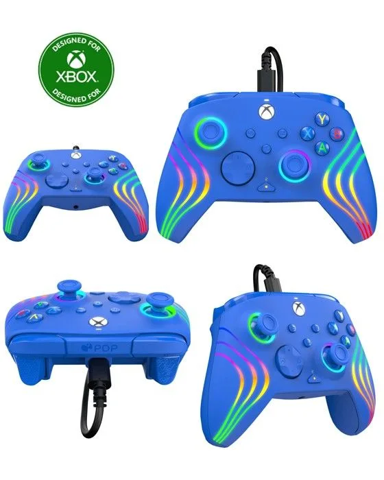 PDP Afterglow Wave Filaire Bleu Xbox/PC