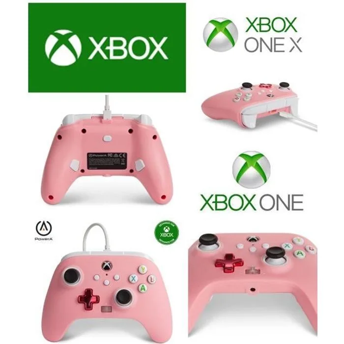 PowerA Manette Filaire Améliorée Rose pour Xbox Series X/S