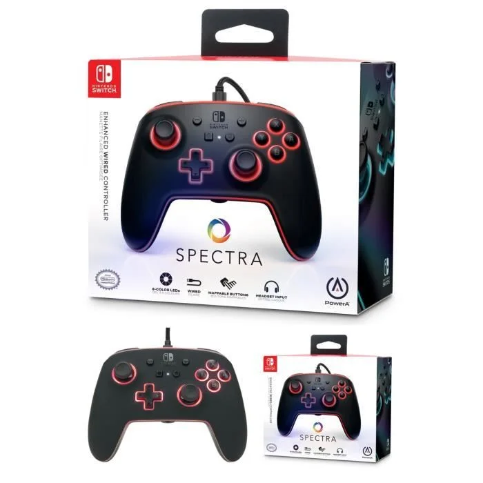 PowerA Spectra RGB Wired Controller Nintendo Switch