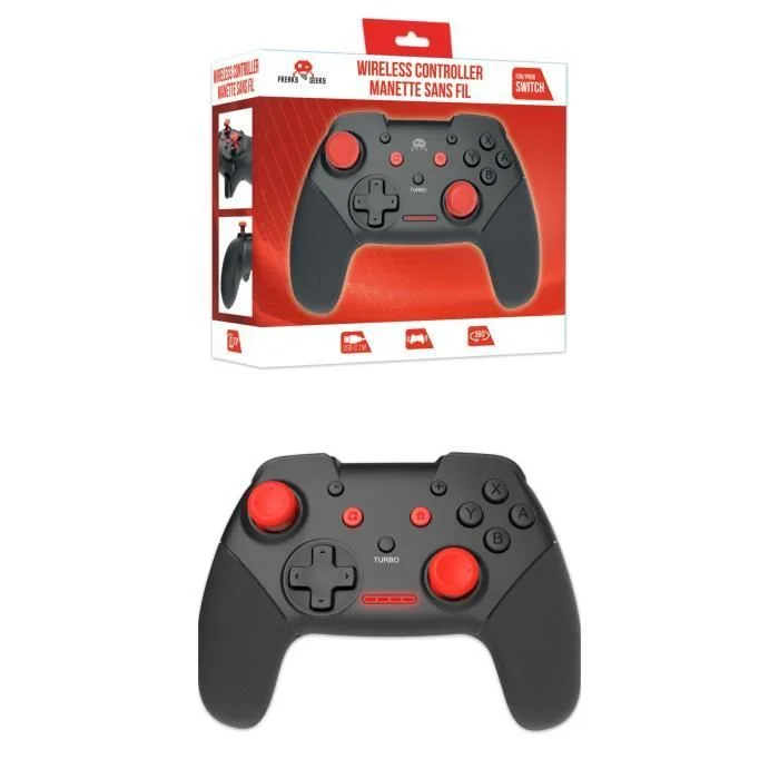 Freaks and Geeks Manette Sans Fil Bluetooth Noir 600mAh