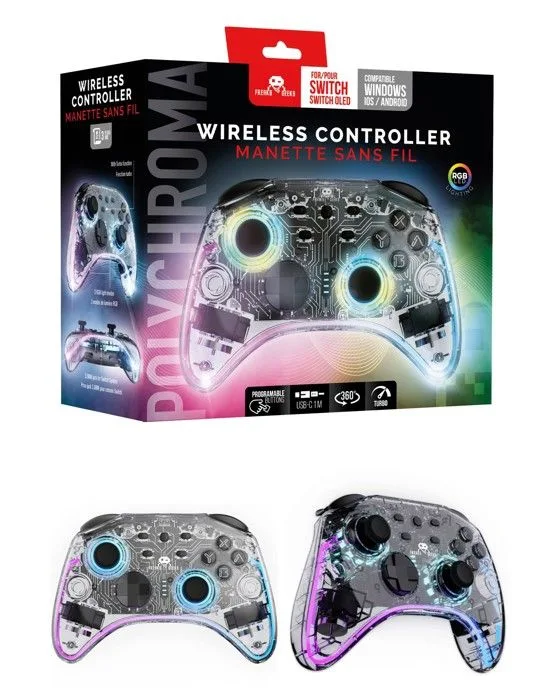 Freaks and Geeks 299296 Manette Sans-fil Pro RGB Switch