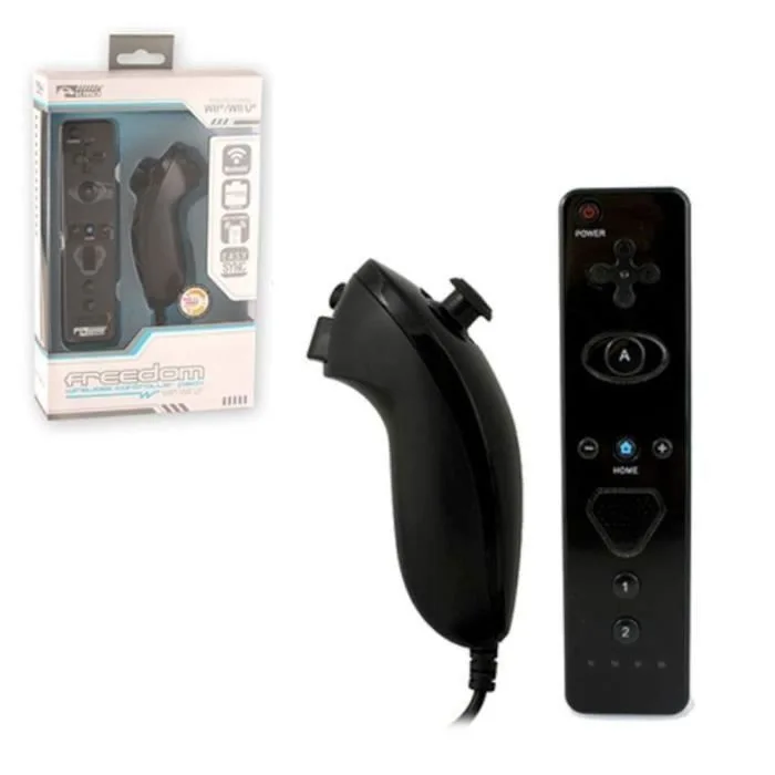 Nintendo Wiimote Motion Plus + Nunchuk noir