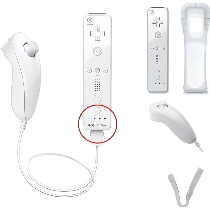 Nintendo Wiimote MotionPlus blanc avec Nunchuk