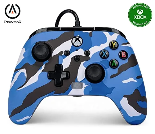 PowerA Enhanced Wired Controller Camouflage Bleu Xbox Series X/S