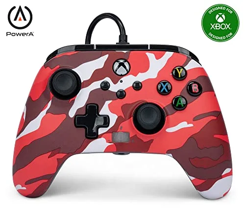 PowerA Enhanced Wired Controller Camouflage Rouge Xbox Series X/S