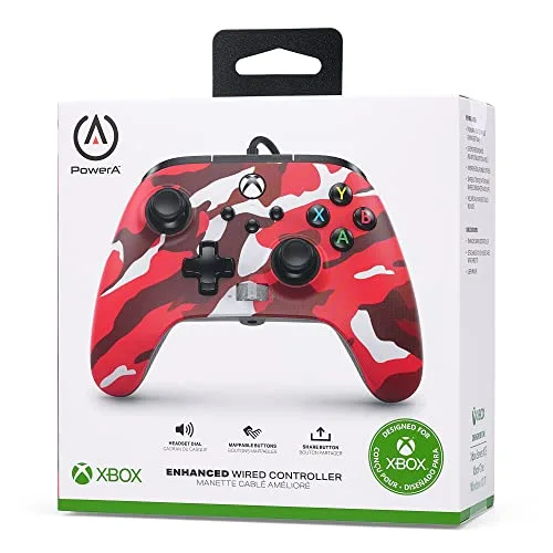 Manette de jeu - POWER A - PowerA - Filaire - Camouflage Rouge - Xbox Series X/S - vue 9