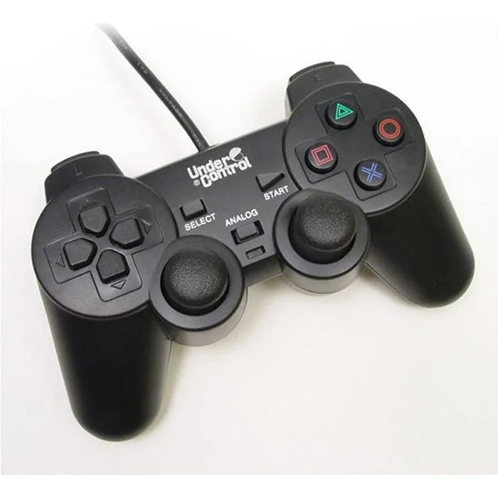 UNDER CONTROL Shock Controller PS2 Filaire Noir