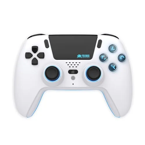 Trade Invaders Manette Bluetooth PS5 LED Blanche Joysticks Hall