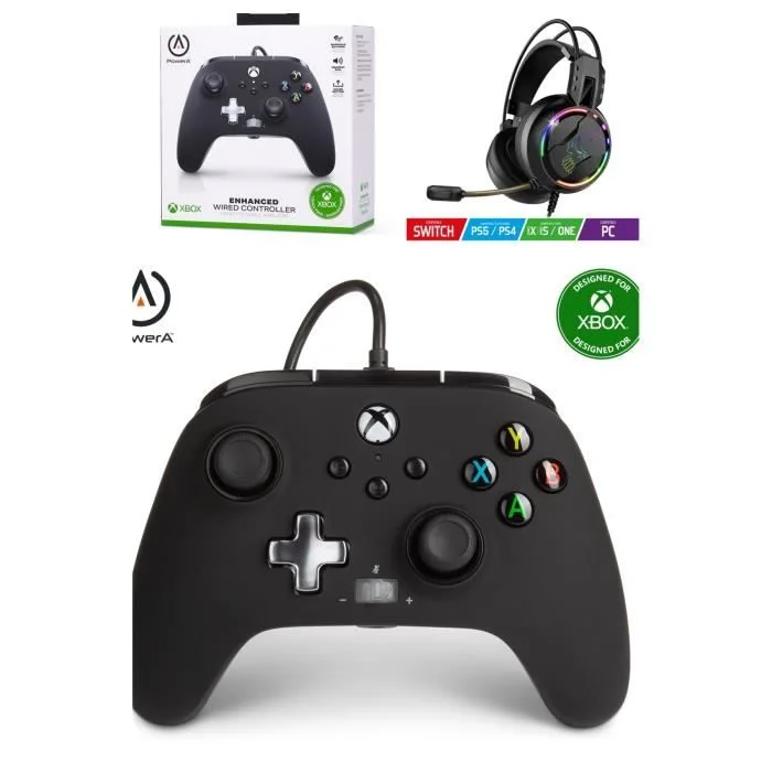 PowerA Manette filaire Xbox noire