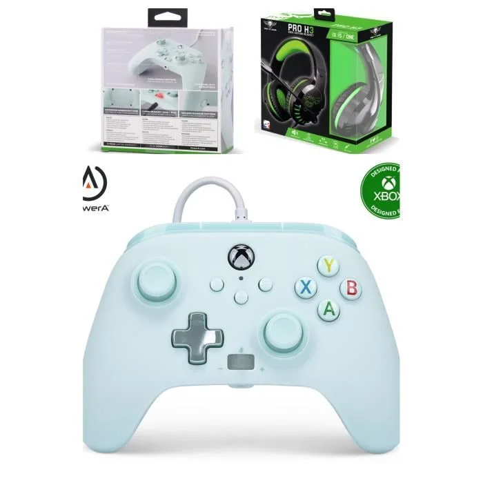 PowerA Enhanced Wired Controller Cotton Candy Blue Xbox