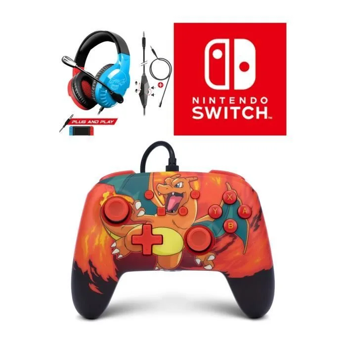 PowerA Enhanced Wired Controller Pokémon Charizard Vortex