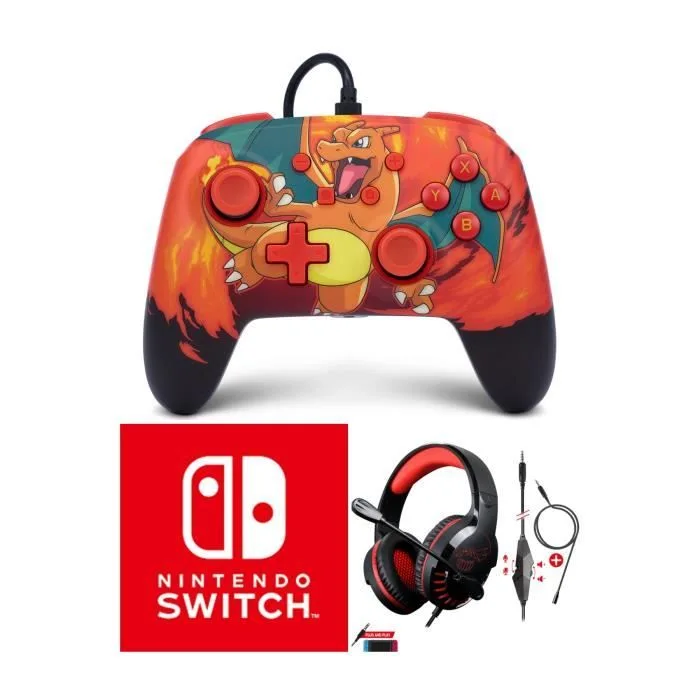 PowerA Pokémon Charizard Vortex manette filaire Switch