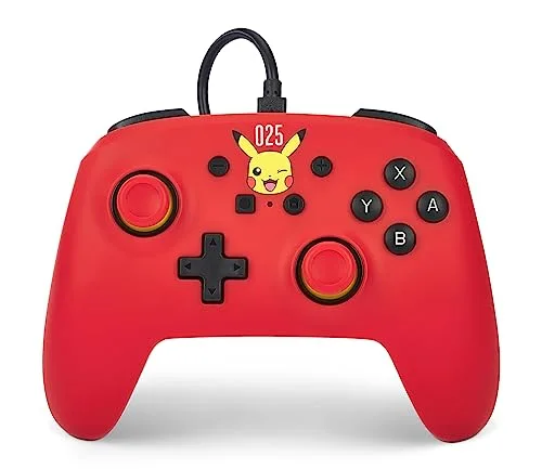 PowerA Enhanced Wired Controller Pikachu Rieur Nintendo Switch