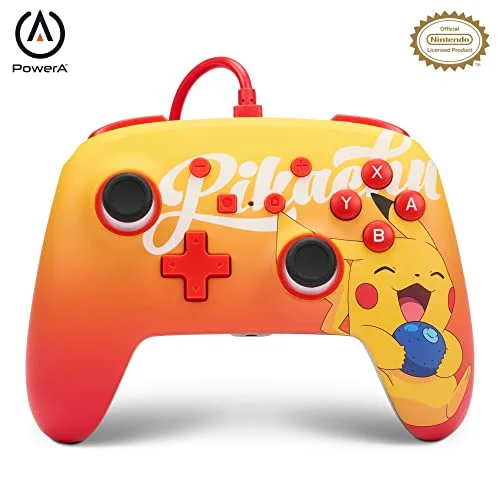 PowerA Enhanced Wired Controller Pikachu Oran Berry Nintendo Switch