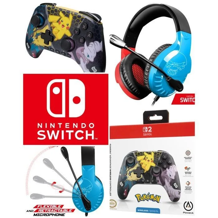PowerA Enhanced Wired Controller Pokémon Pikachu Tie Dye