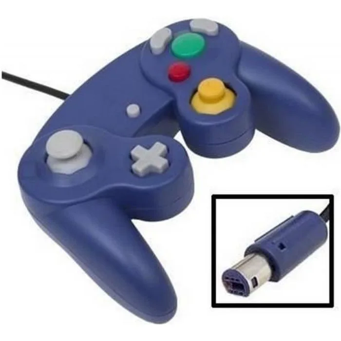 Manette GameCube filaire violette compatible Wii