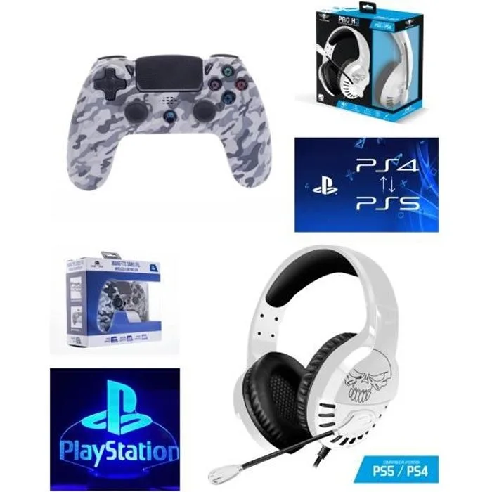 Spirit of Gamer PRO-H3 Manette PS4 Bluetooth blanche