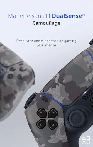 Manette sans fil DualSense™ - Grey Camouflage I PS5 et PC - vue 2