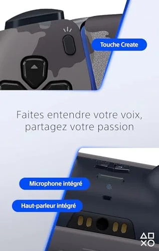 Manette sans fil DualSense™ - Grey Camouflage I PS5 et PC - vue 4
