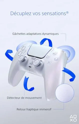 Manette sans fil Sony DualSense PS5 Perle - vue 3