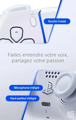 Manette sans fil Sony DualSense PS5 Perle - vue 4