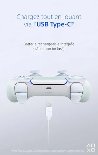 Manette sans fil Sony DualSense PS5 Perle - vue 5