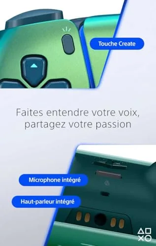 Manette Sony DualSense V3 Chroma Teal Sans Fil PS5 - vue 4