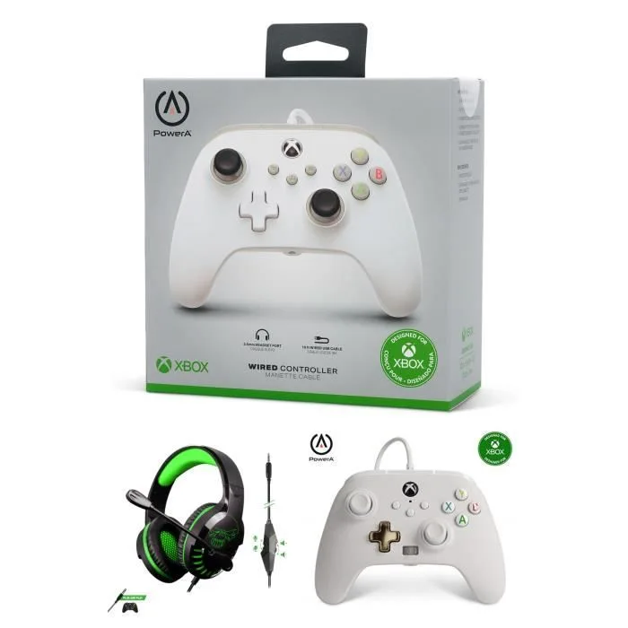 PowerA Enhanced Wired Controller Xbox Blanche