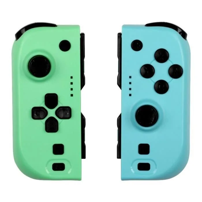 KONIX Joypads Manette Sans Fil Nintendo Switch OLED Vert et Bleu