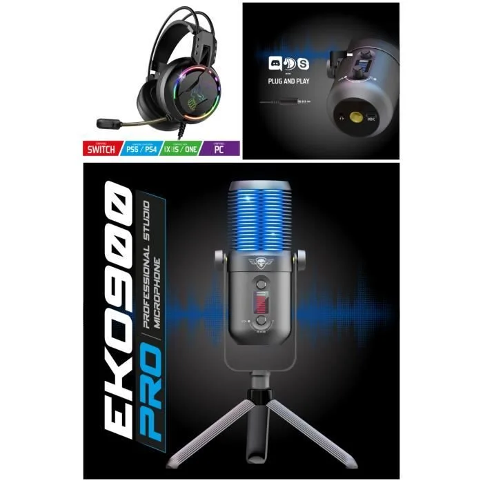 Spirit of Gamer PRO H7 casque-micro RGB multi-plateforme