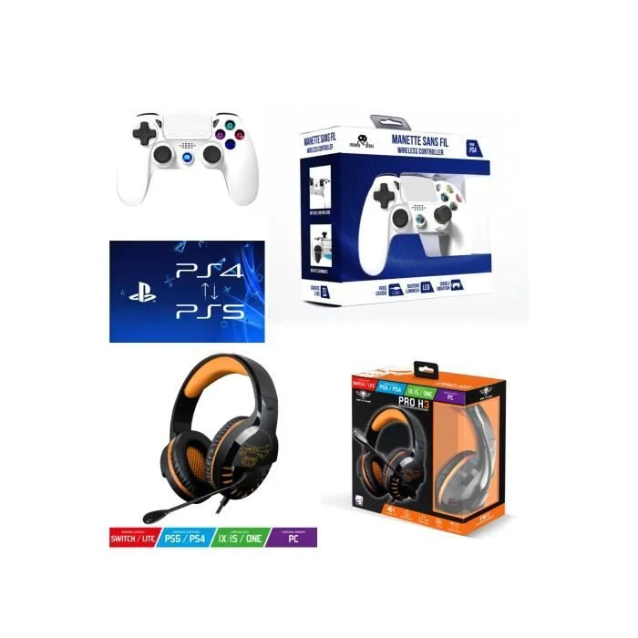 Spirit of Gamer Pack PRO-H3 + Manette PS4 Blanche