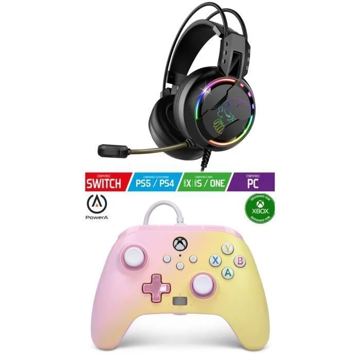 PowerA Manette filaire Pink Lemonade Xbox Series X|S