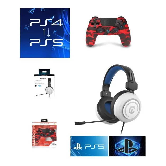 Under Control URBAN Pack manette PS4 Bluetooth + casque