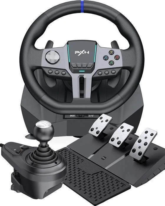 PXN V9 Gen2 Volant de Course avec Pédales et Levier de Vitesses