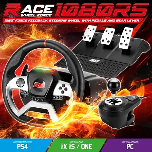 SPIRIT OF GAMER - VOLANT MULTIPLATEFORME A RETOUR DE FORCE RACE WHEEL FORCE 1080RS - vue 2