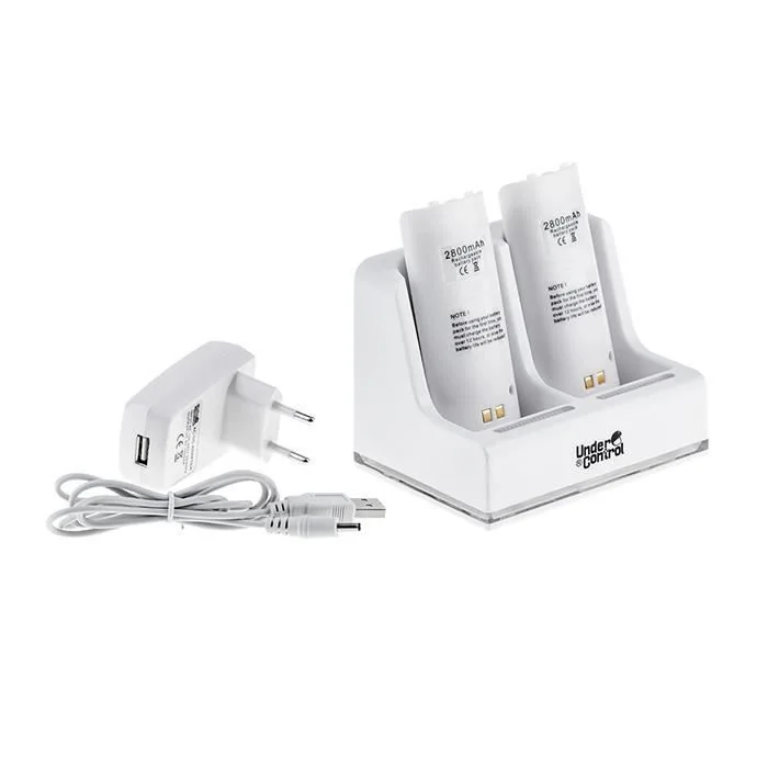 UNDER CONTROL Station de charge Wii Wiimote 2 batteries