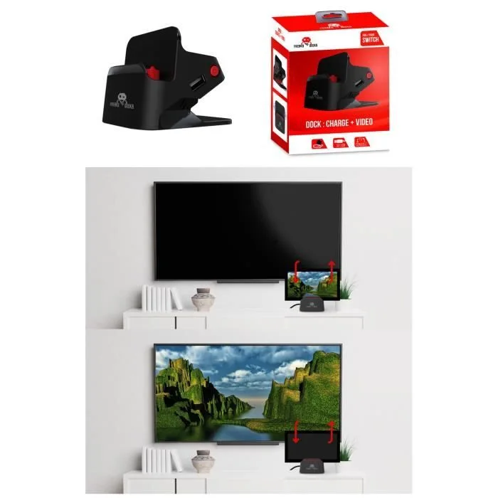Freaks And Geeks Dock 2 en 1 Switch Noir HDMI USB 3.0