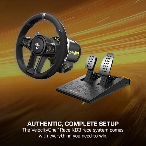 Volant de Course - TURTLE BEACH - VelocityOne Race KD3 - Retour de Force - Pédales en Aluminium - USB Type-C - vue 2