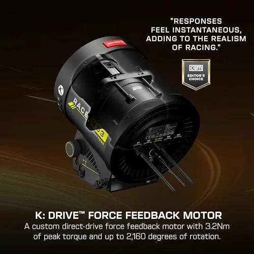 Volant de Course - TURTLE BEACH - VelocityOne Race KD3 - Retour de Force - Pédales en Aluminium - USB Type-C - vue 3